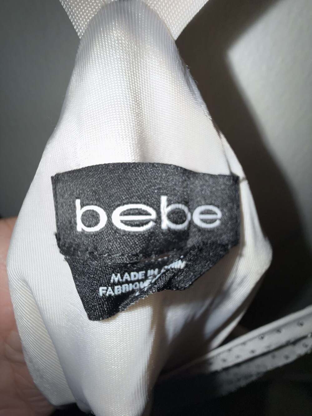 bebe Rhinestone Embellished Racerback Tank Top Size L - Picture 2 of 6
